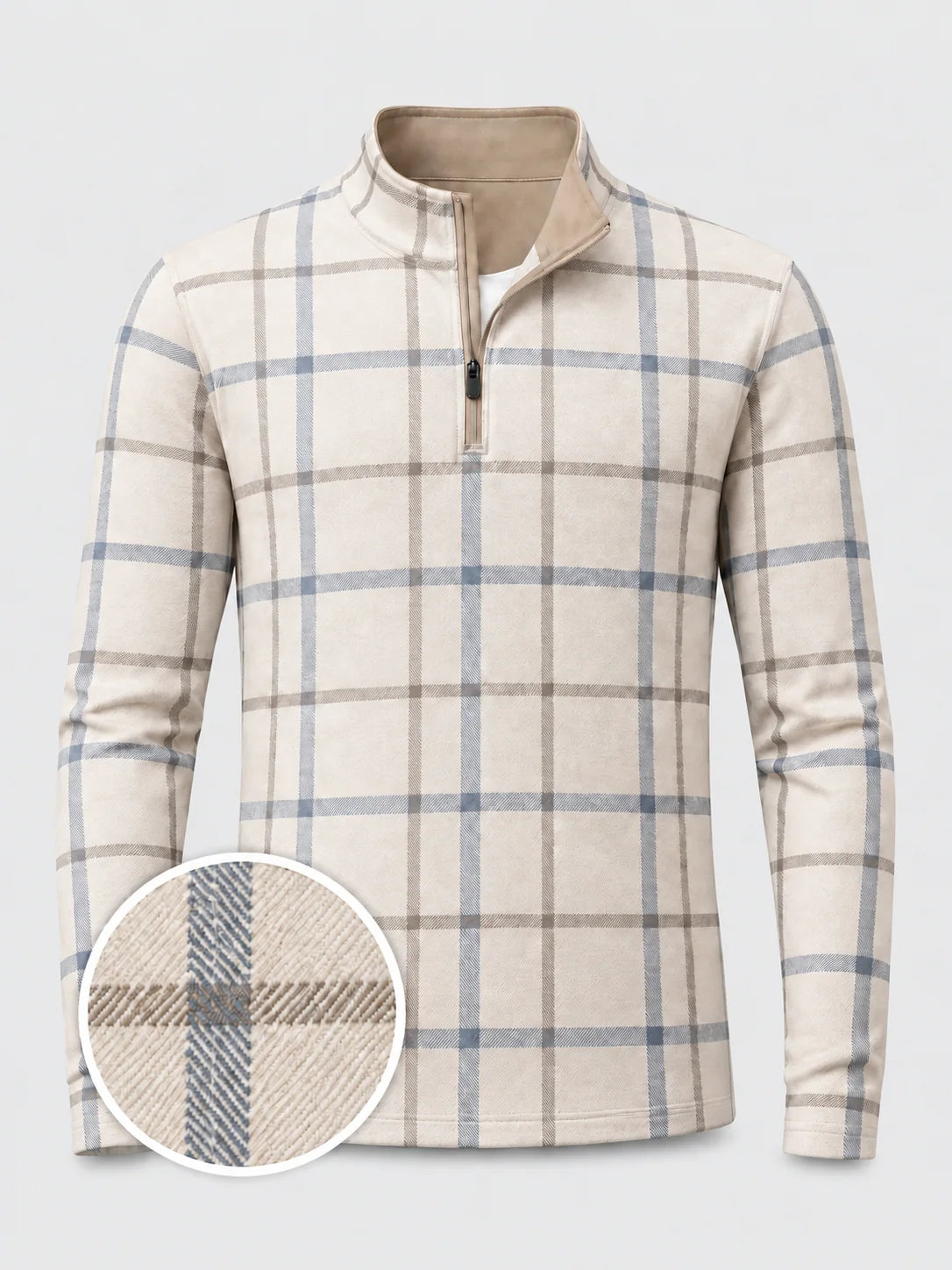 Windsor Check Golf Quarter-Zip-Pullover