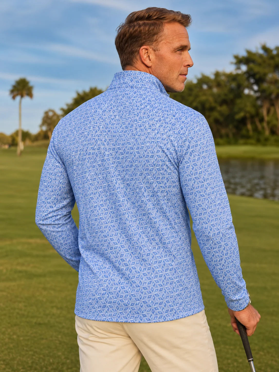 Blue Diamond Golf Quarter-Zip-Pullover