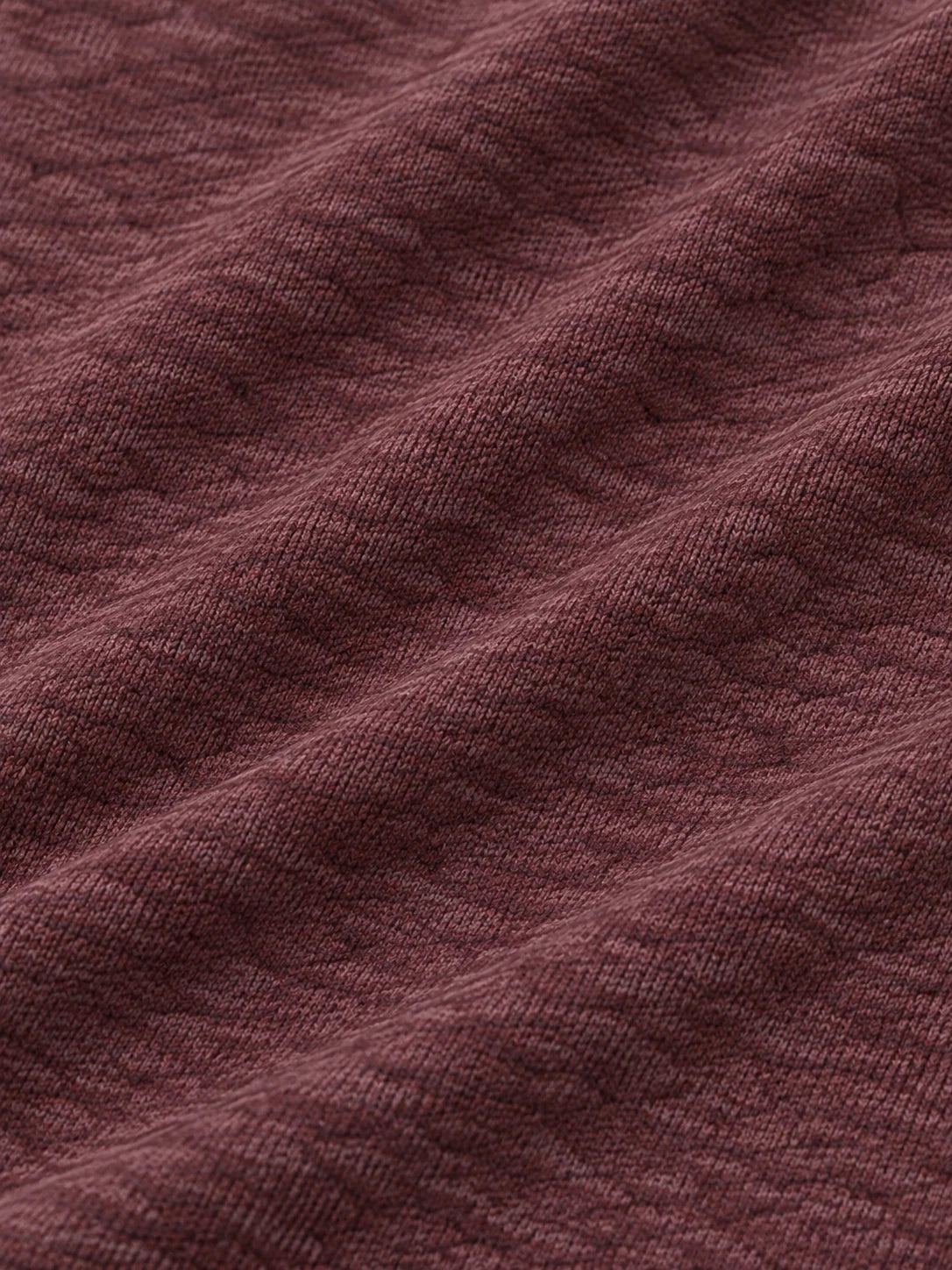 Weinroter Golf-Pullover in Melange-Optik mit Viertelreißverschluss