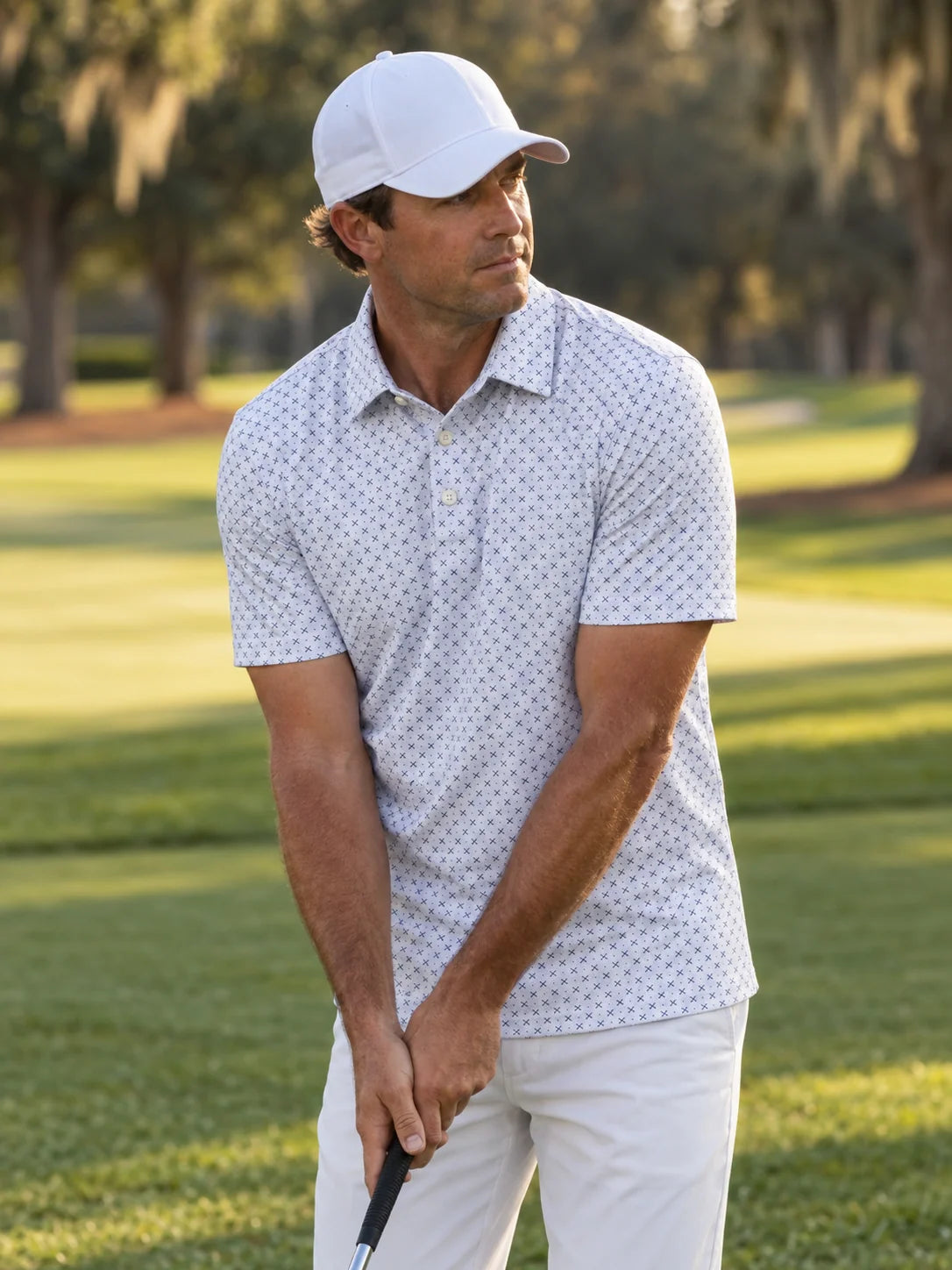 Crossed Clubs Performance-Golf-Poloshirt