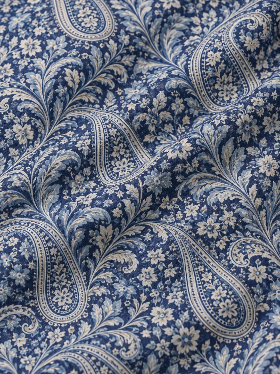 Navy Paisley Golf Quarter-Zip-Pullover
