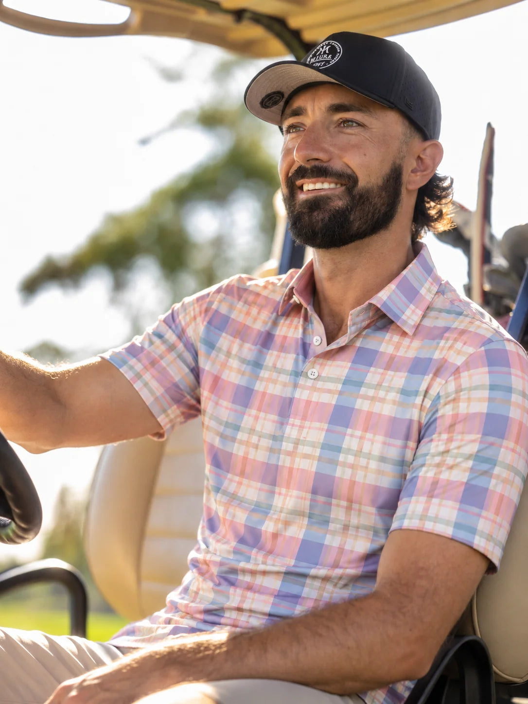 Resort Plaid Performance-Golf-Poloshirt