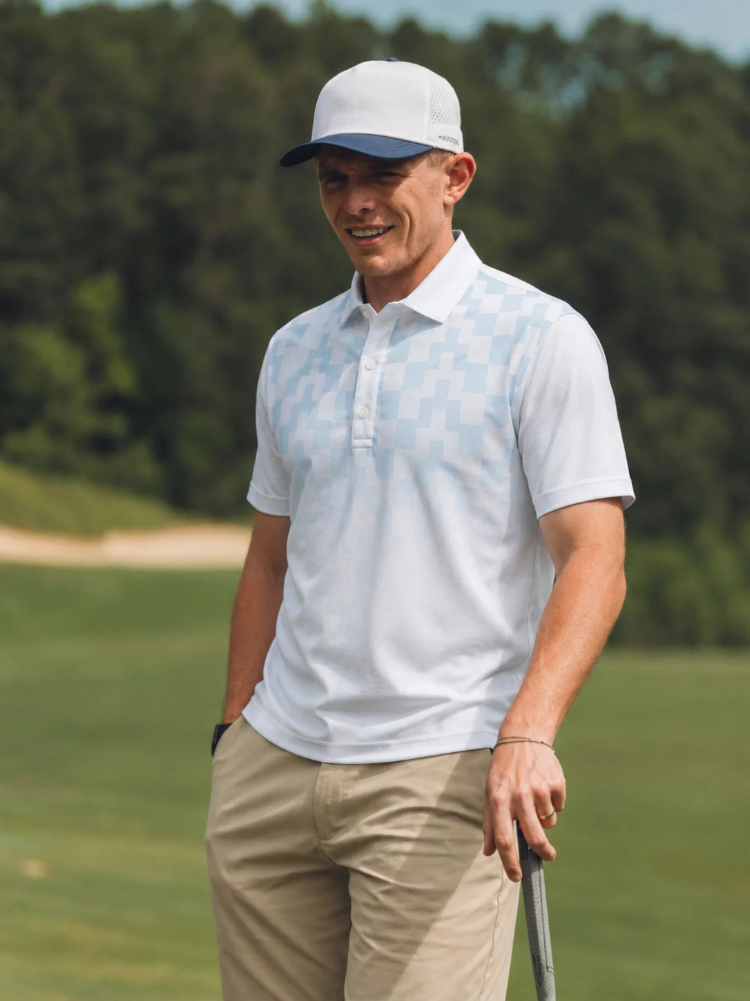 Sky Fairway Fade Performance-Poloshirt