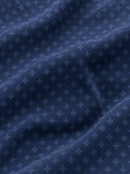 Mitternachtsblaues Performance-Golfpoloshirt mit Mikroprint