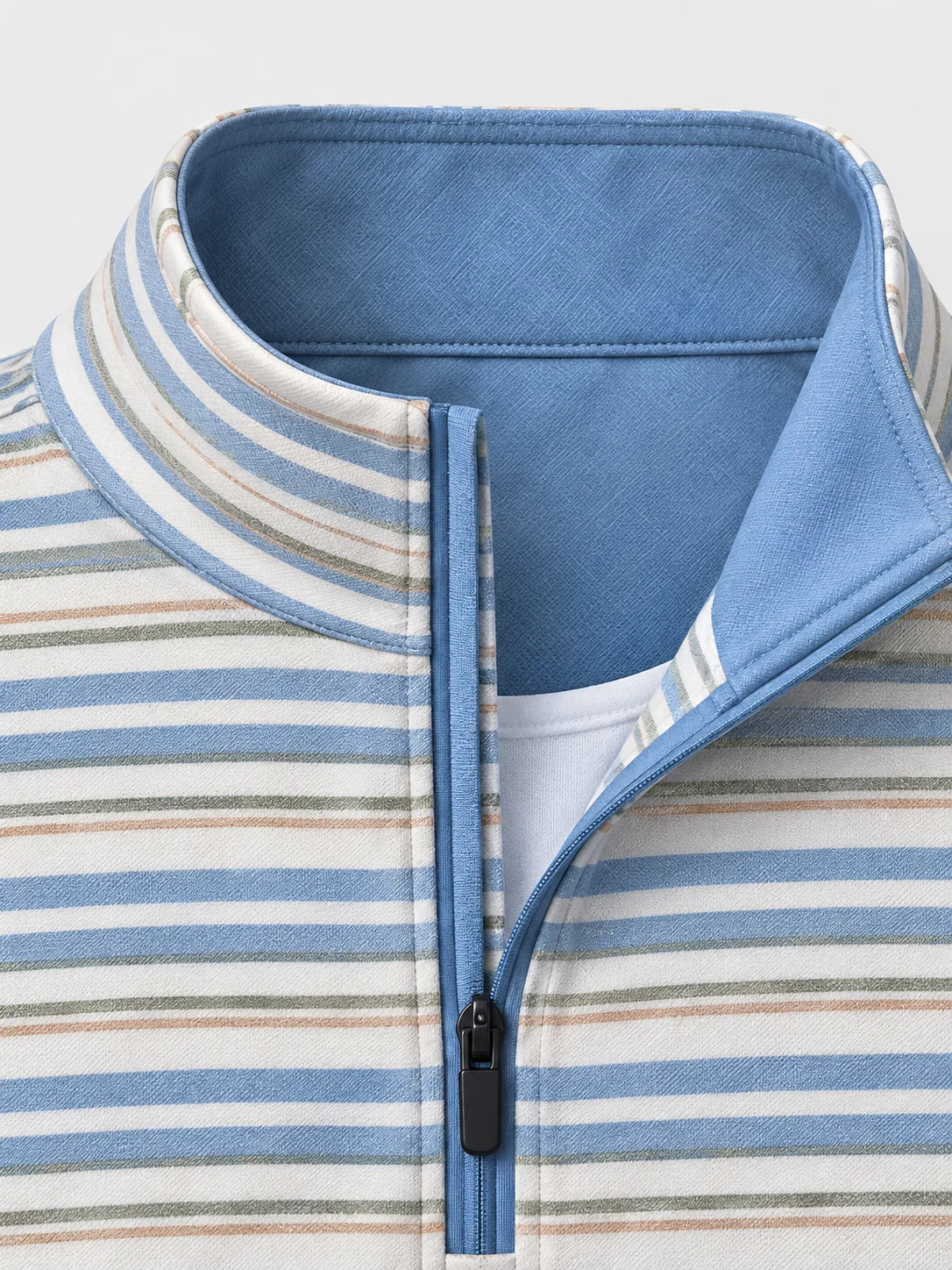ClubBorne Golf Coastal Stripe Quarter-Zip-Pullover