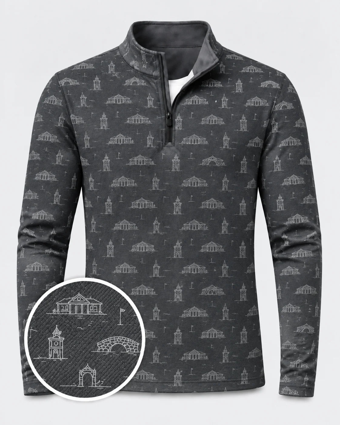 Heritage-Golfpullover mit kurzem Reißverschluss